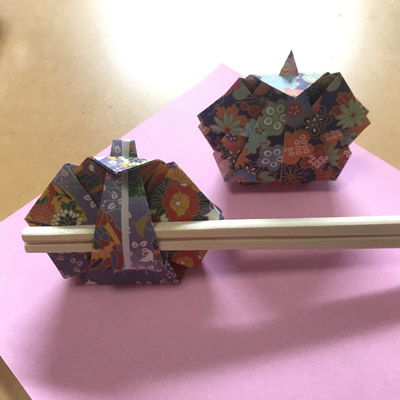 ひな祭り　折り紙　箸置き２.JPG